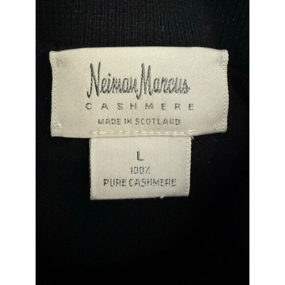 Nieman Marcus 100% Pure Cashmere Short Sleeve Sweater Womens Large Black - Picture 5 of 5